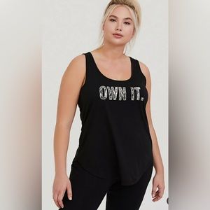 Torrid Own It Black Wicking Active Tank, Size 3